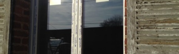 Fenêtre PVC cintrée en dépose totale avec imposte en faux ouvrant